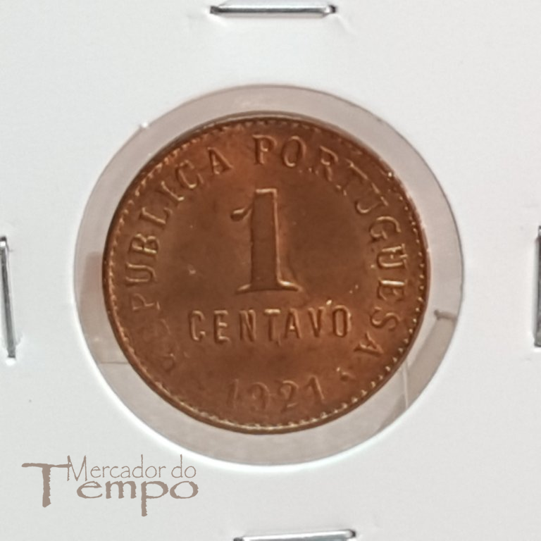 Moeda de 1 centavo de bronze de 1921