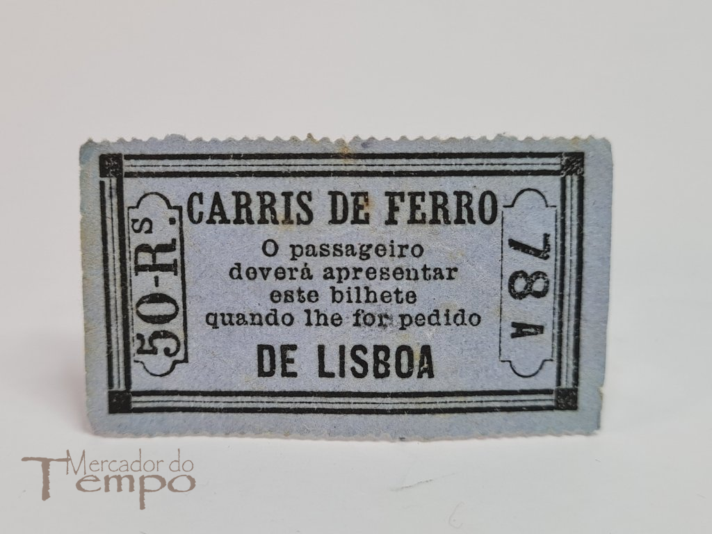 Bilhete de Elétrico 60 Reis dos inicios do Sec.XX (1900 /1909)