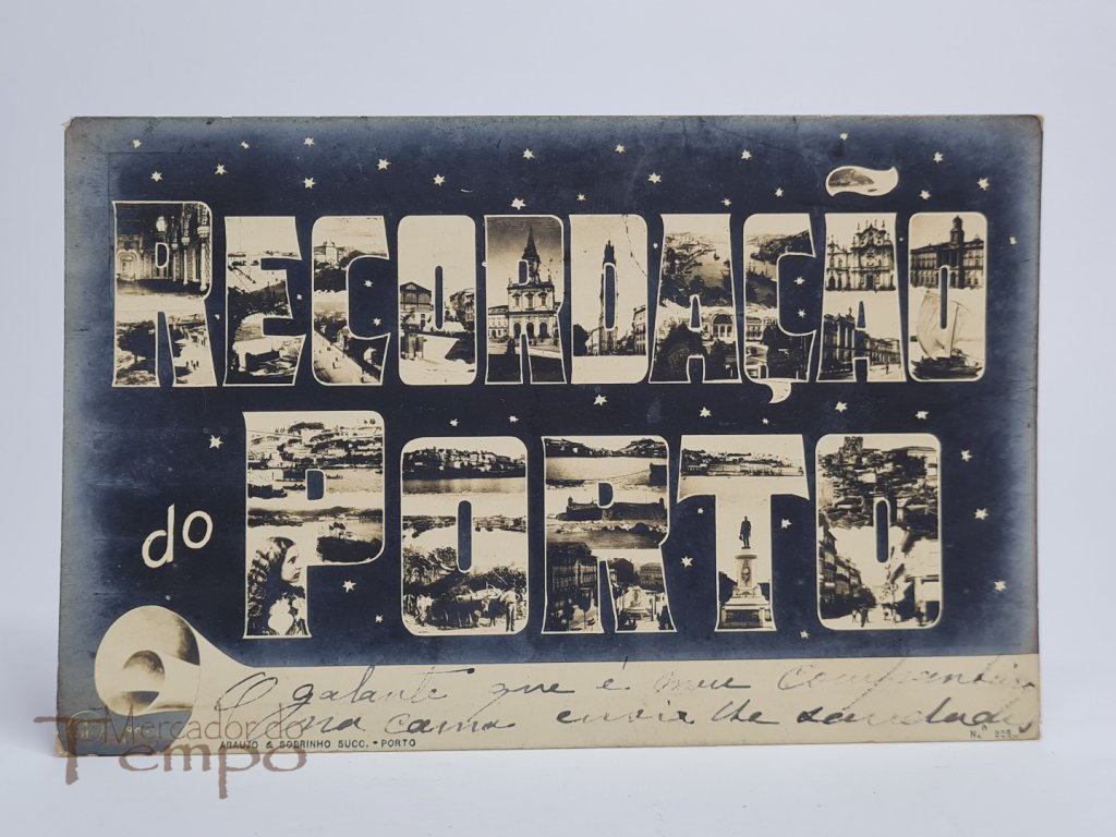 Postal Recordação do Porto, Circulado e datado de 1907