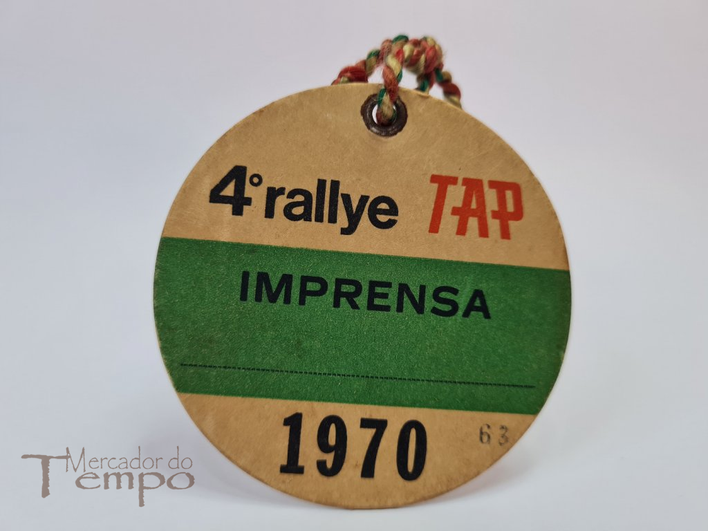 Raro Cartão de Imprensa do 4º Rallye TAP 1970