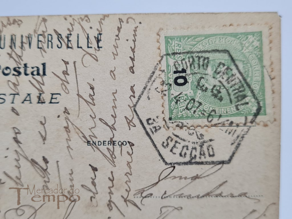 Postal Recordação do Porto, Circulado e datado de 1907