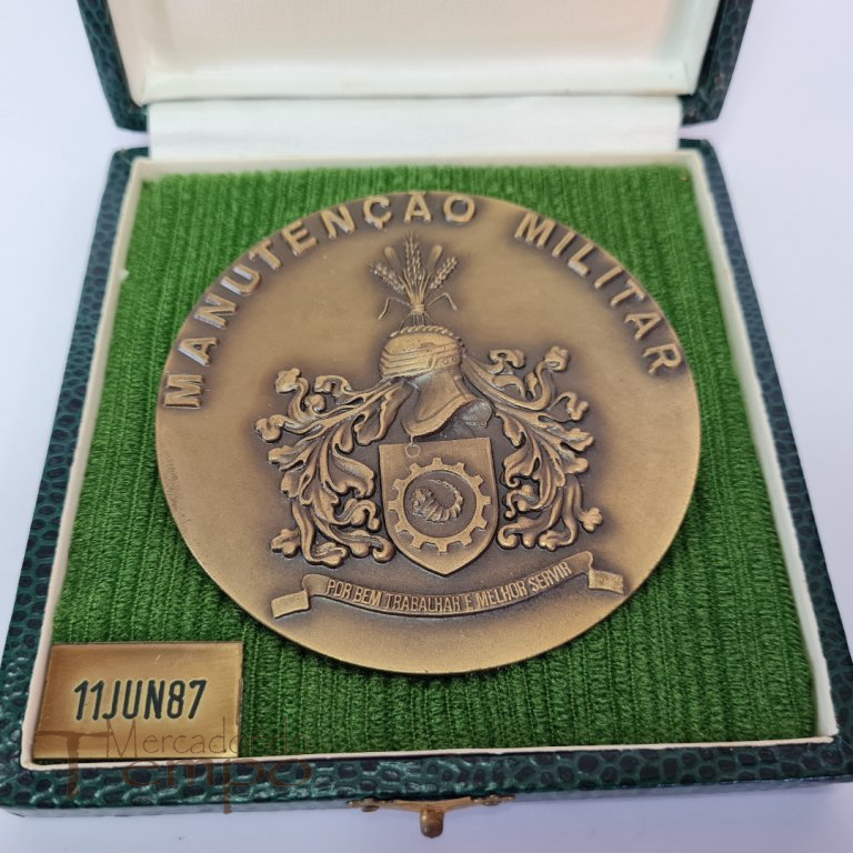 Medalha bronze Manutenção Militar caixa original