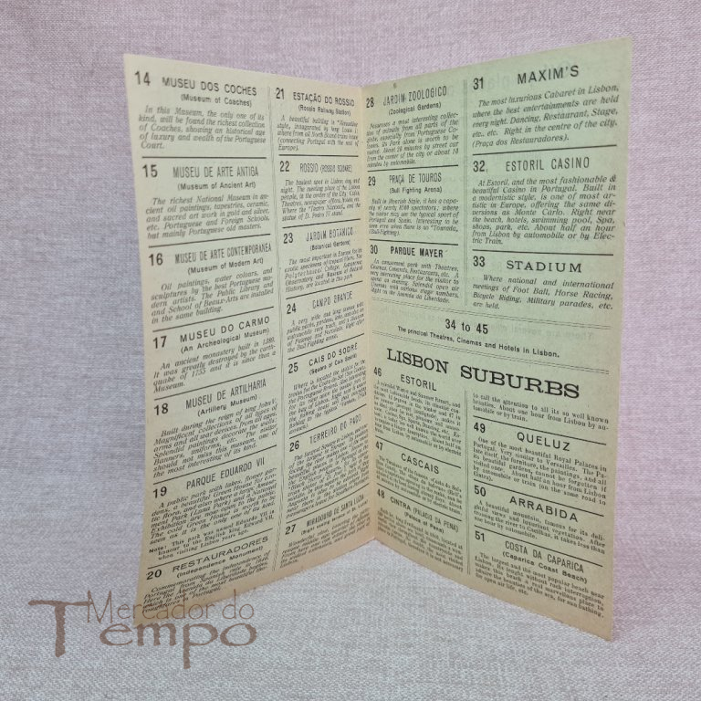 Brochura Propaganda Guia Gráfico de Lisboa anos 30/40