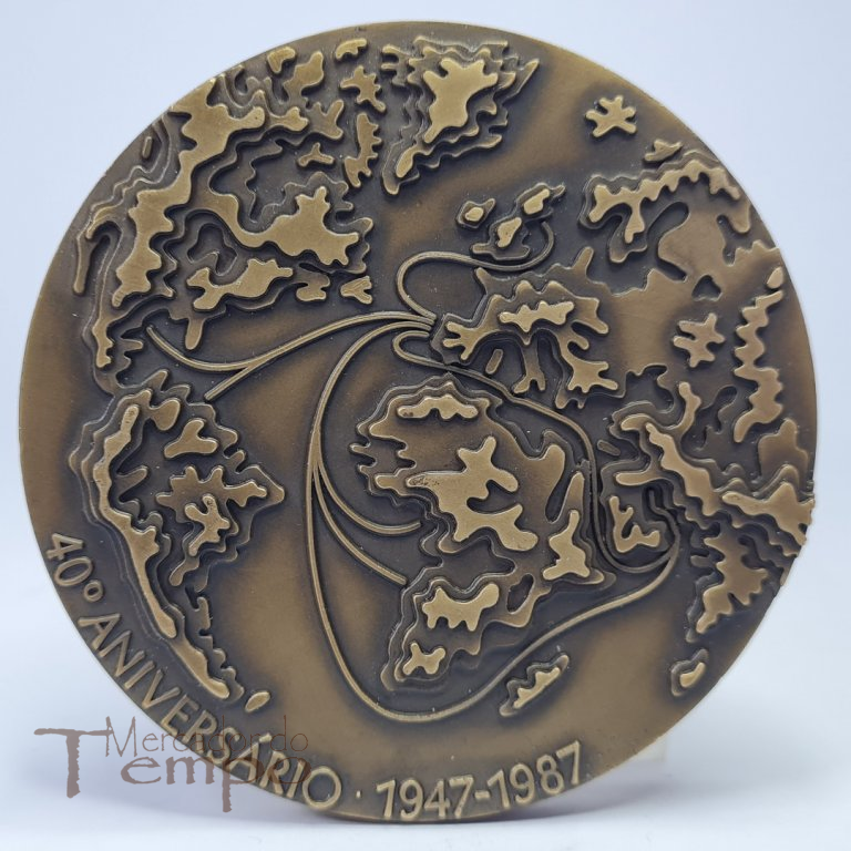 Medalha em bronze Soponata 40º Aniversário 1947-1987