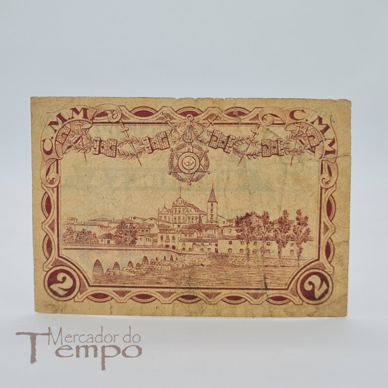 Cédula 2 centavos Câmara Municipal de Mirandela 