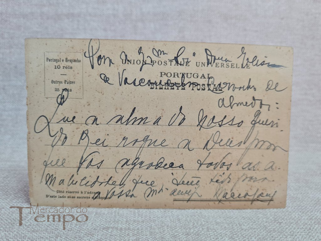 Postal antigo S.M. El-Rei D.Carlos I de Portugal