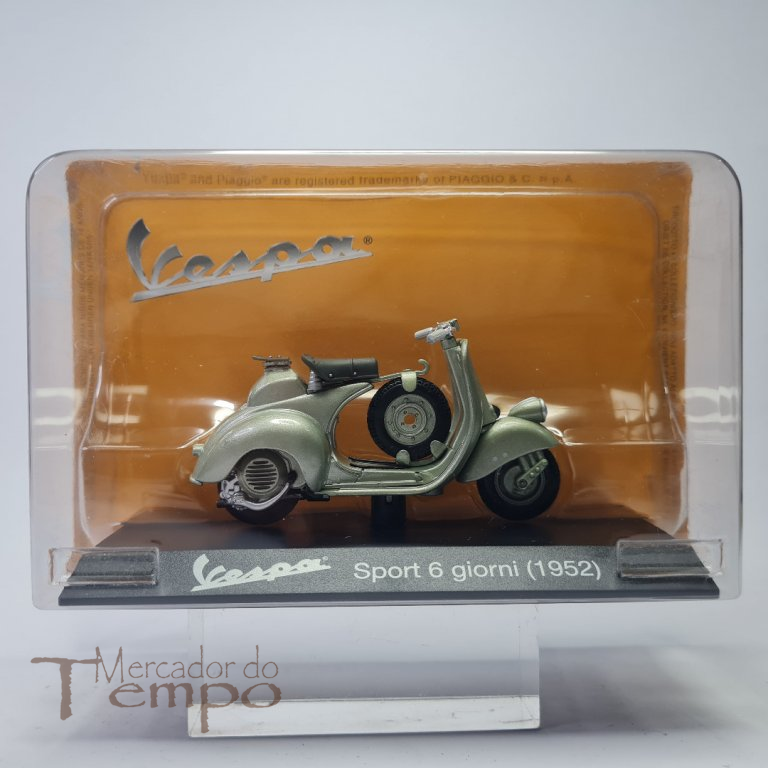 Miniatura Altaya 1/18 Mota Vespa Sport 6 Giorni 1952