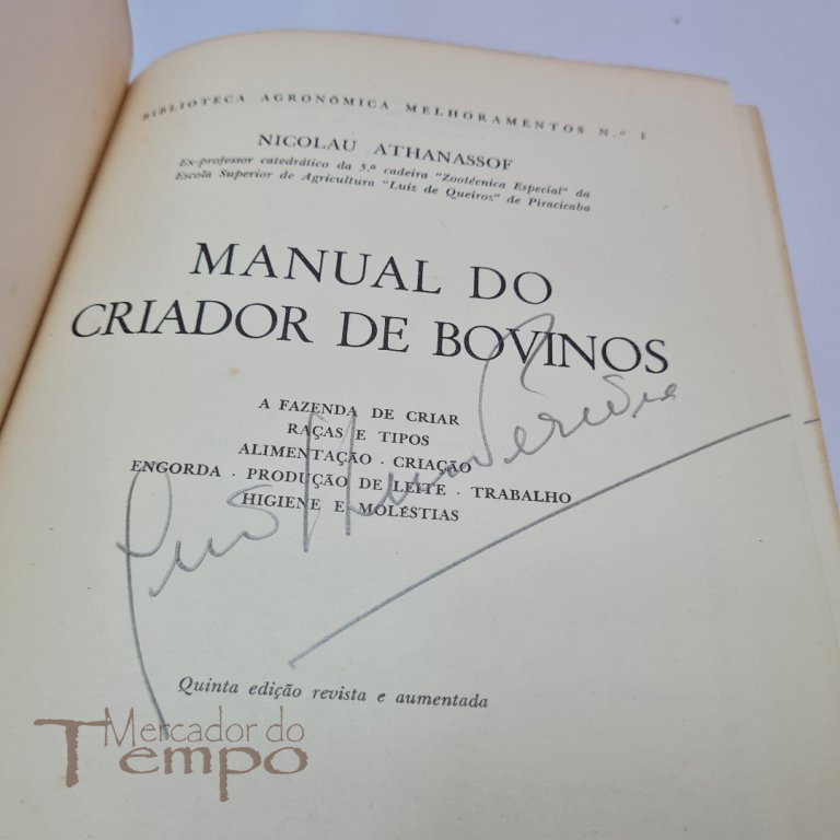 Manual do Criador de Bovinos, Nicolau Athanassof, 1953