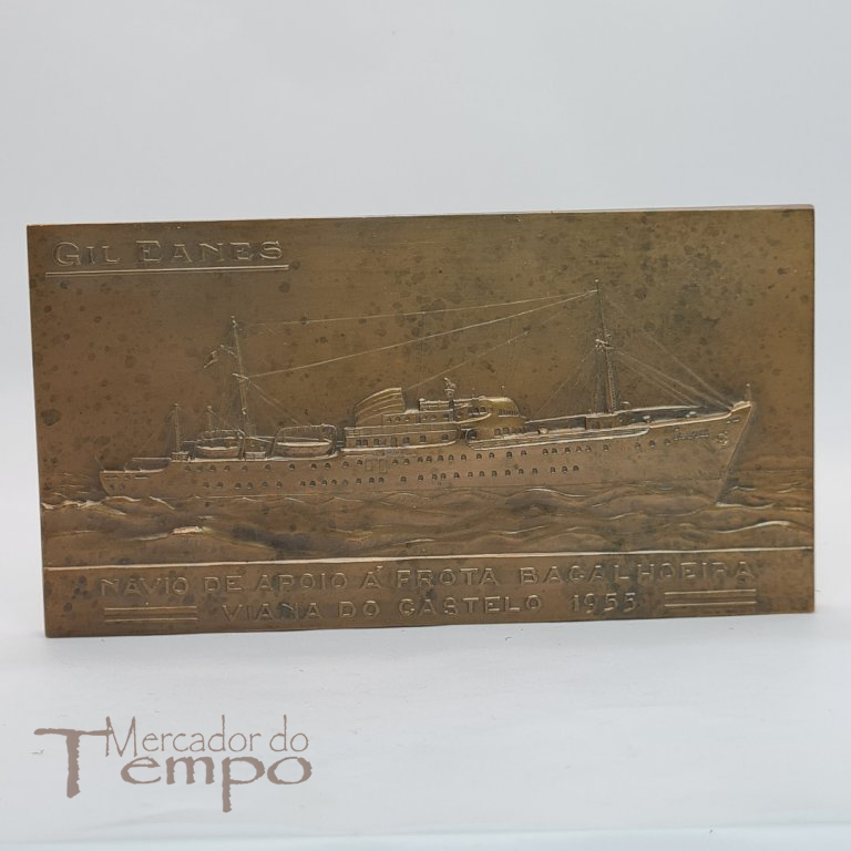Medalha em bronze, Navio Gil Eanes, 1955. M.Norte