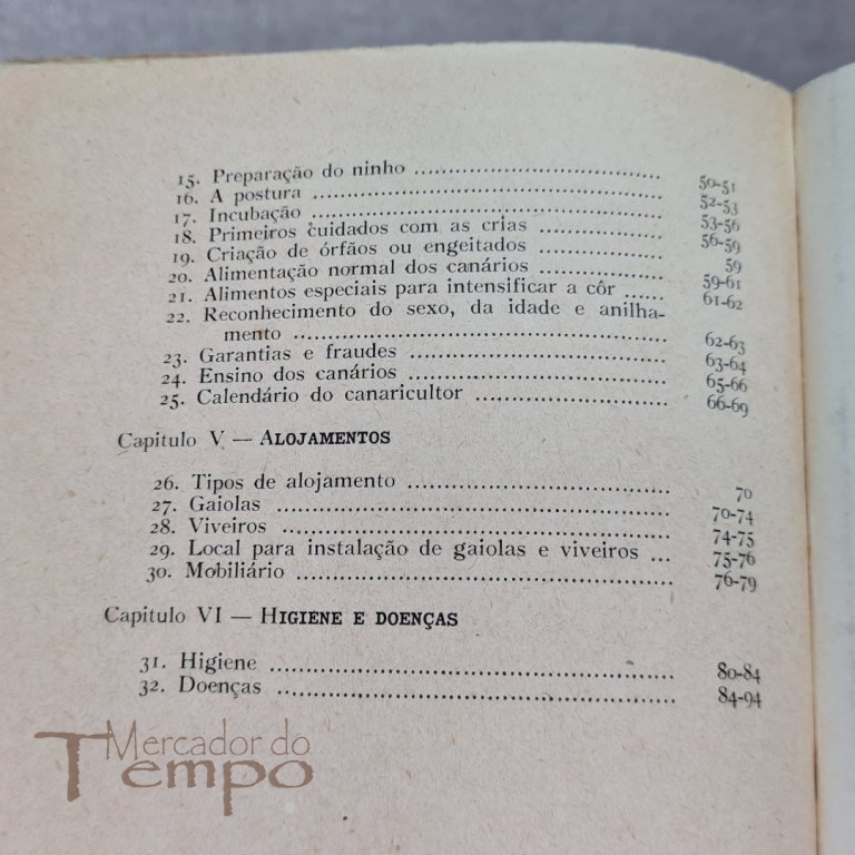 Criação de Canários e seus Hibridos - Joaquim Pratas - 1941