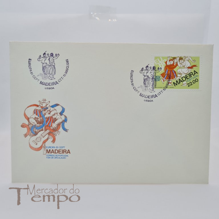 Conjunto de 5 Envelopes Primeiro dia da Madeira e Vinho do Porto