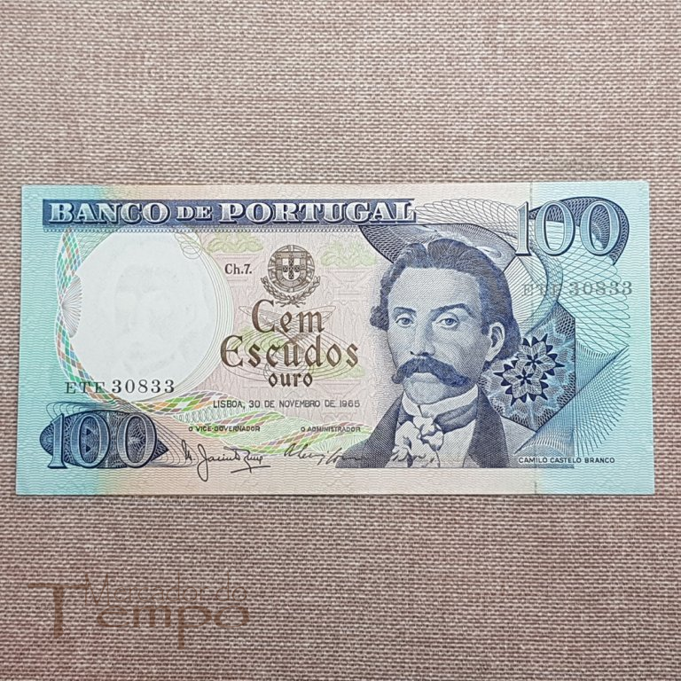Portugal Nota 100$00 escudos 1965 Camilo Castelo Branco