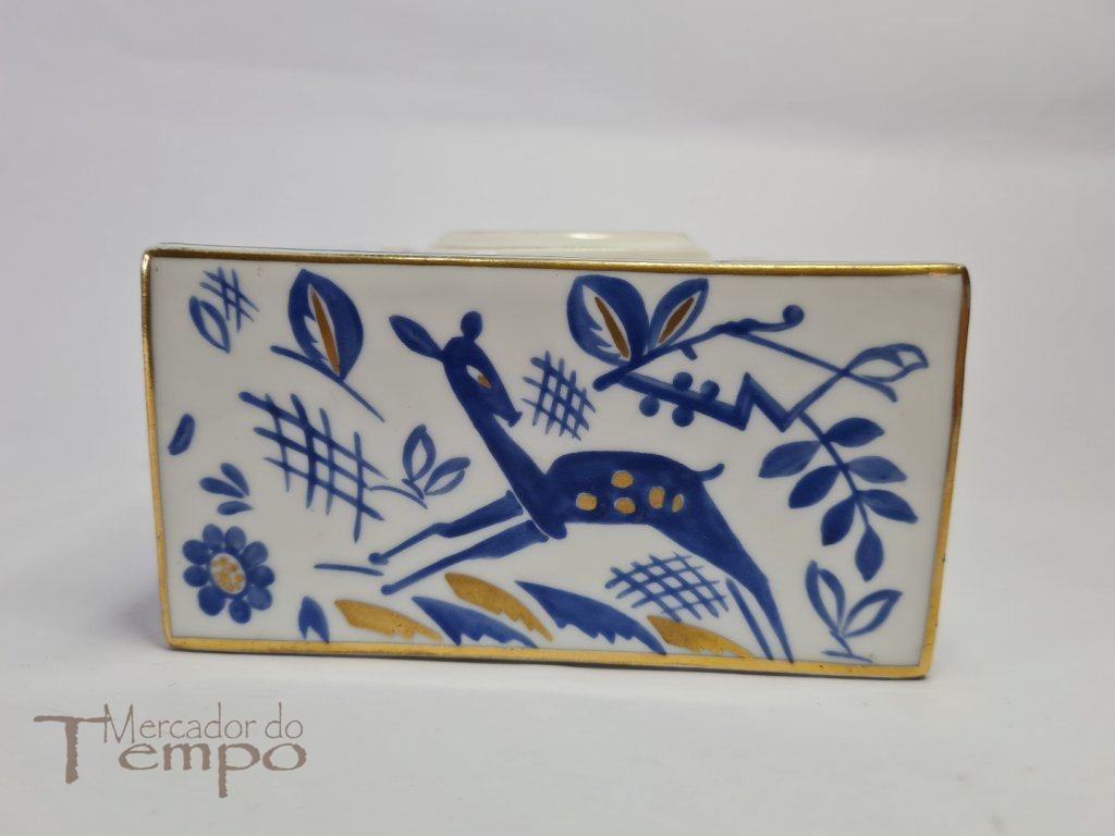 Tinteiro Vista Alegre decoração Vegetalista e Animais 1922-47