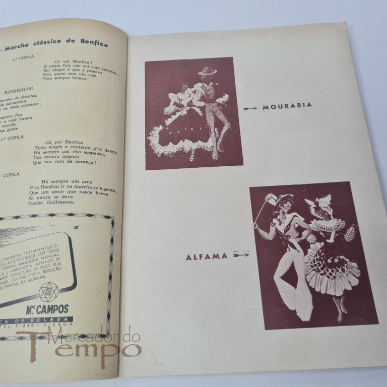 Marchas dos Bairros de Lisboa programa oficial 1950 + Bilhetes