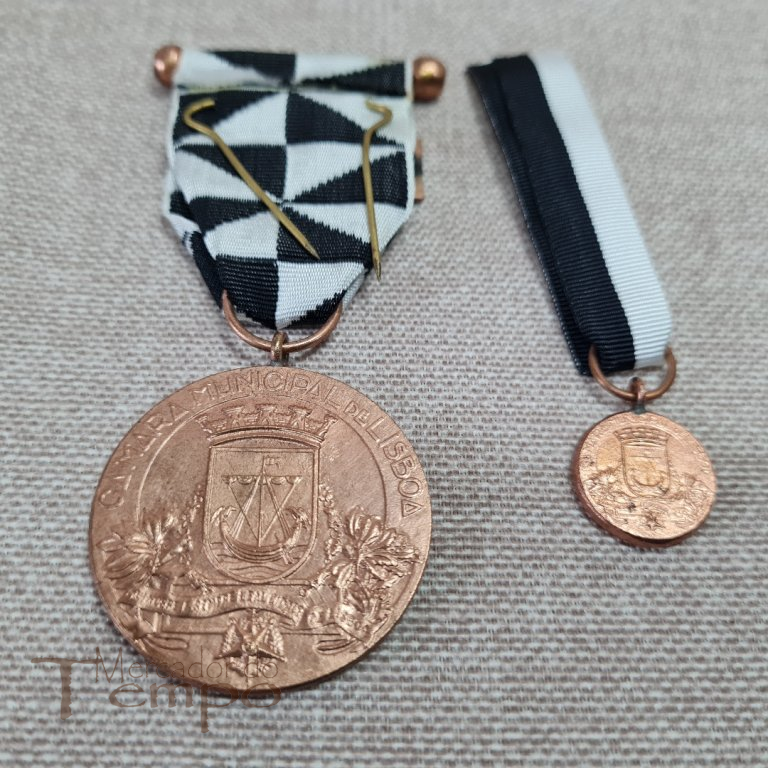 Medalha em Cobre Dedicação da Camara Muinicipal de Lisboa