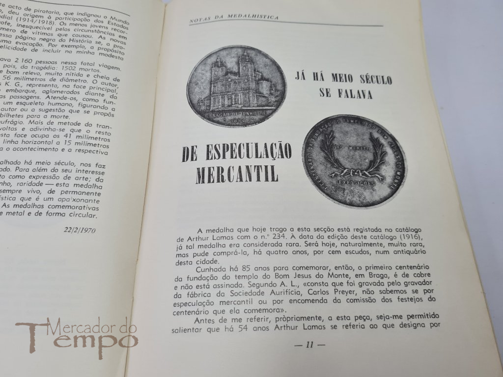 Notas da Medalhistica, A.Marques Pinto, 1971