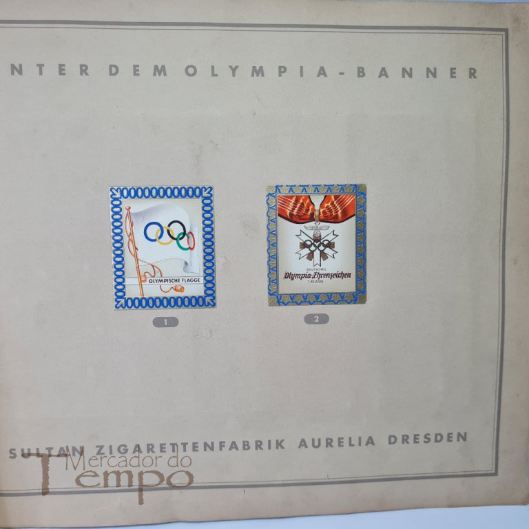 Invulgar Caderneta de cromos dos Jogos Olimpicos de 1936