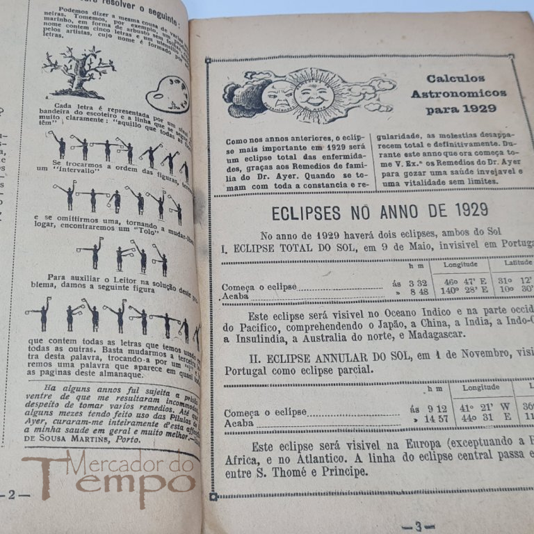 Calendário e Folhinha Portugueza do Doutor Ayer, 1929