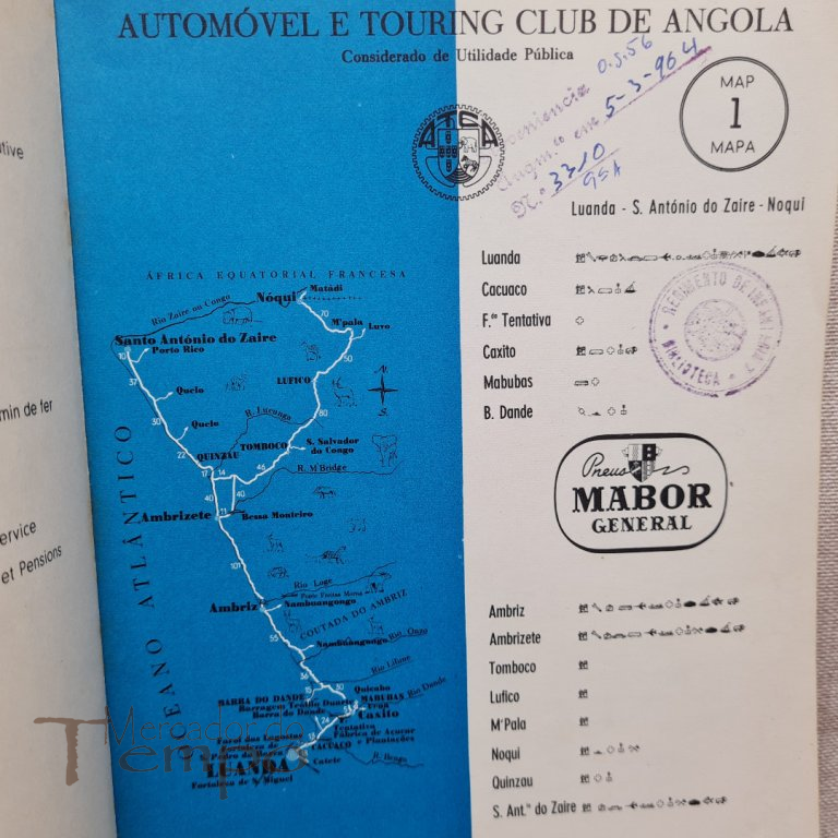 Itinerários de Angola, ediçaõ Automóvel Touring Club de Angola 1960