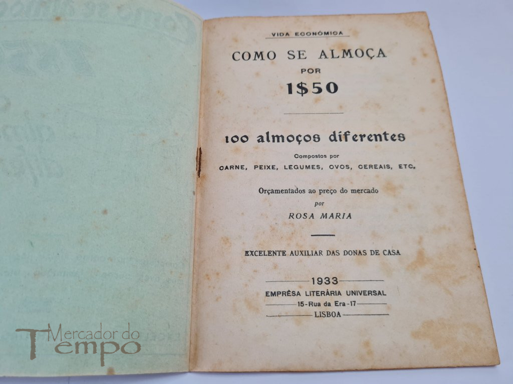 Como se almoça por 1$50 - Cem almoços diferentes, 1933