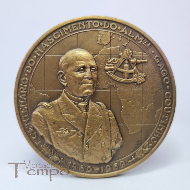 Medalha bronze 1ºCent. Nascimento Gago Coutinho 1969 M.Norte