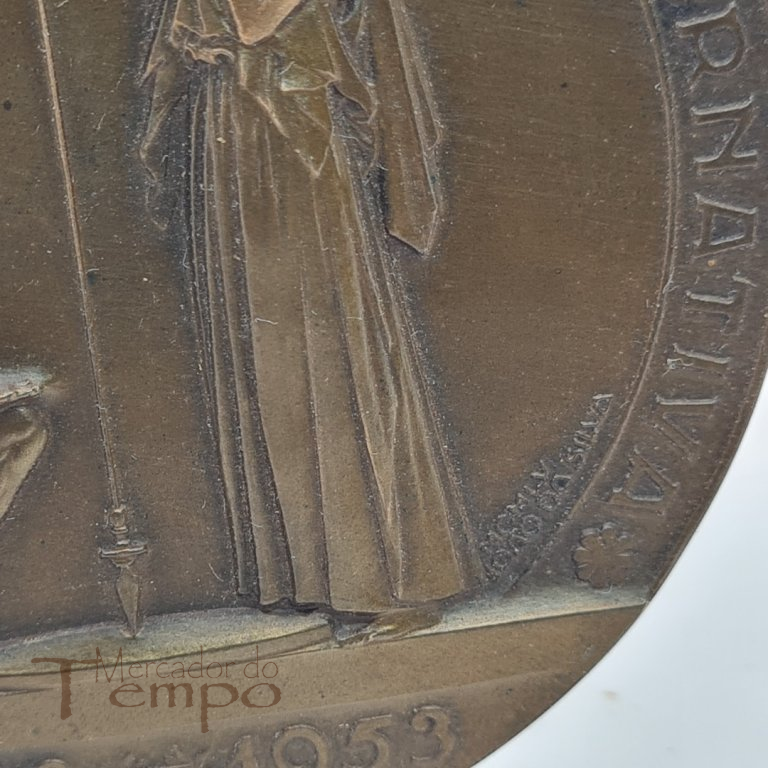 Medalhão bronze XXV anos de estabilidade Governativa, 1928-1953  João da Silva