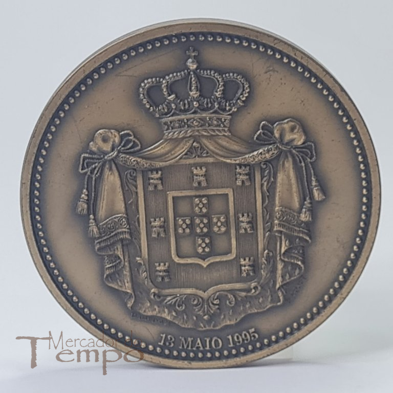 Medalha bronze Casamento Duques de Bragança, D. Duarte e D.Isabel, 1995