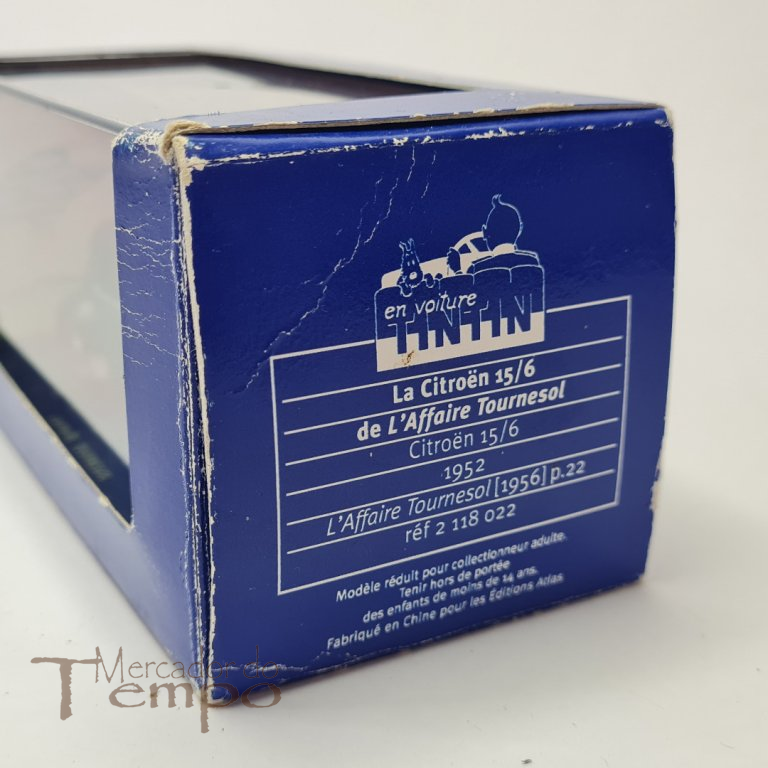 Miniatura 1/43 Tintin, Citroen 15, L'Affaire Tournesol edições Atlas