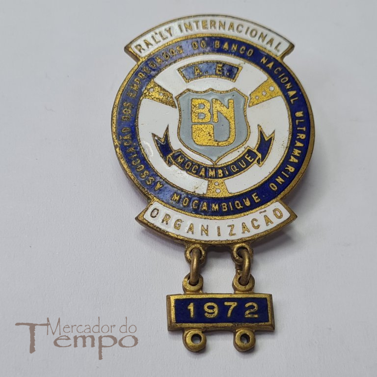 Crachá Rally Internacional BNU Banco Nacional Ultramarino, Moçambique 1972