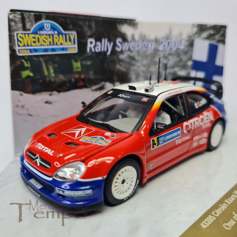 Miniatura 1/43 Vitesse, Rally da Suécia 2004, Citroen Xsara WRC. Piloto S. Loeb
