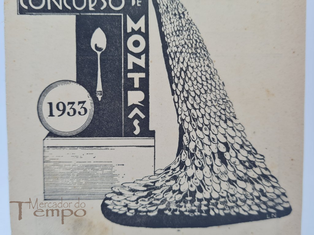 Postal Publicitário de Concurso de Montras, 1933