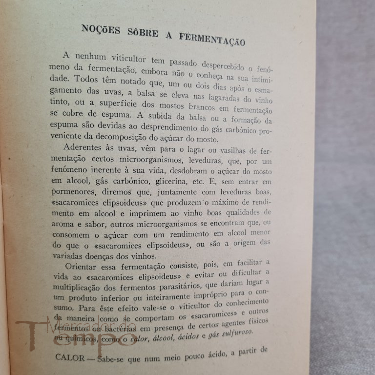 Instruções sobre o fabrico e conservação de vinhos de pasto - 1939