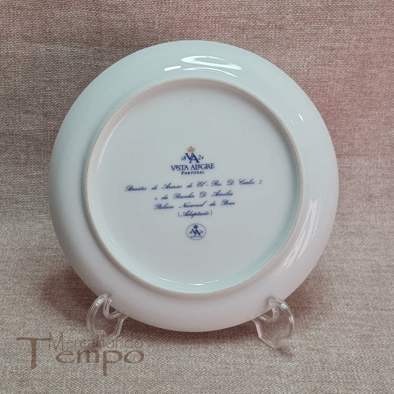 Prato em porcelana da Vista Alegre Brasões D.Carlos e D.Amélia