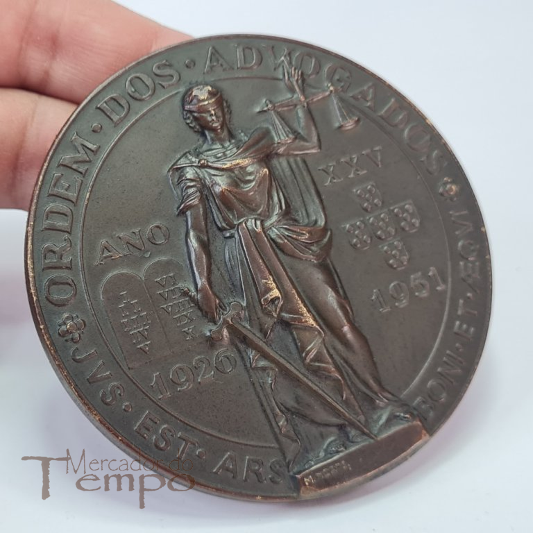 Medalha bronze comemorativa 25 anos da Ordem dos Advogados 1926-1951