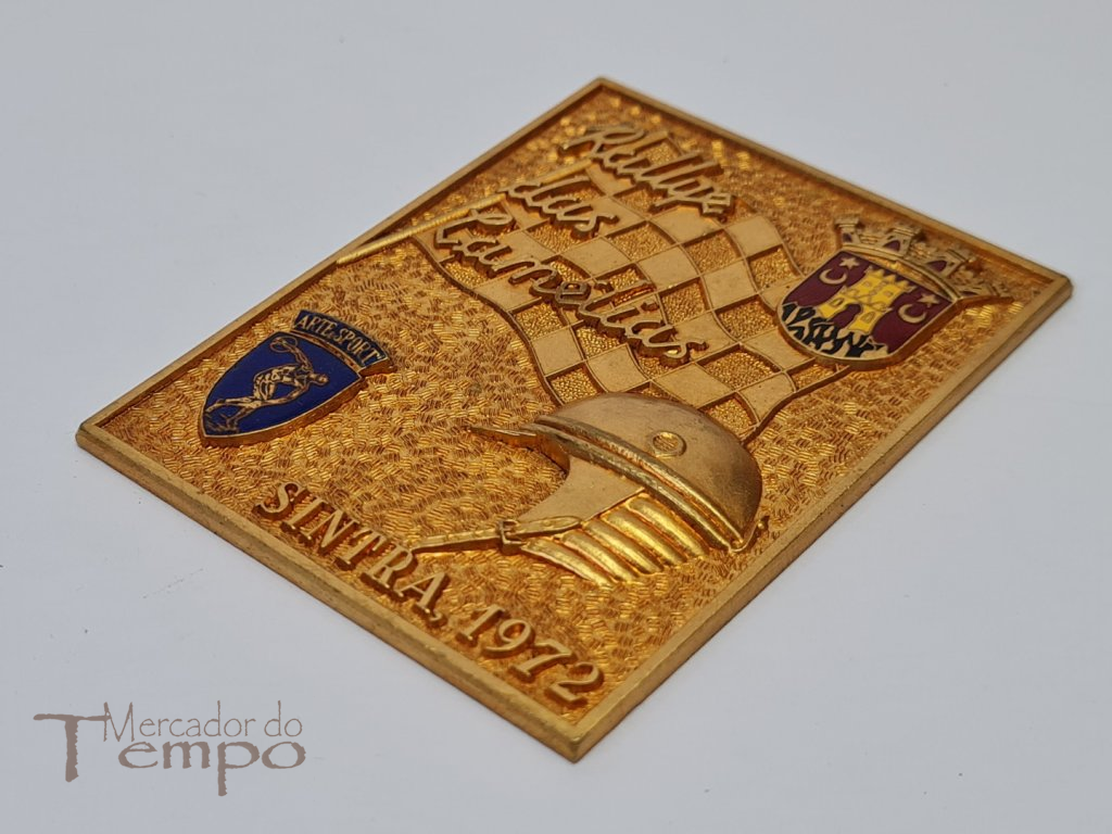 Placa com esmaltes Rallye das Camélias Sintra 1972