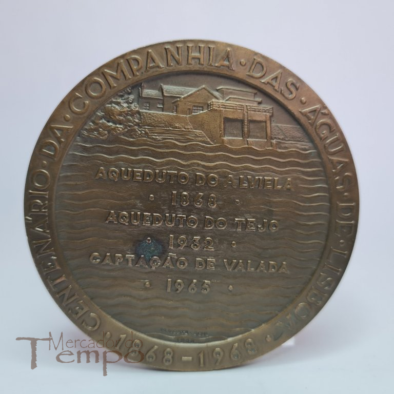 Medalha bronze Centenário Companhia das àguas de Lisboa 1868-1968