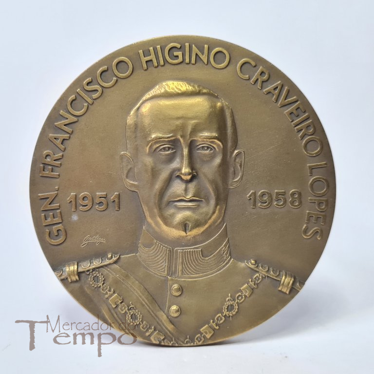 Medalha bronze General Craveiro Lopes 10º Presidente de Portugal