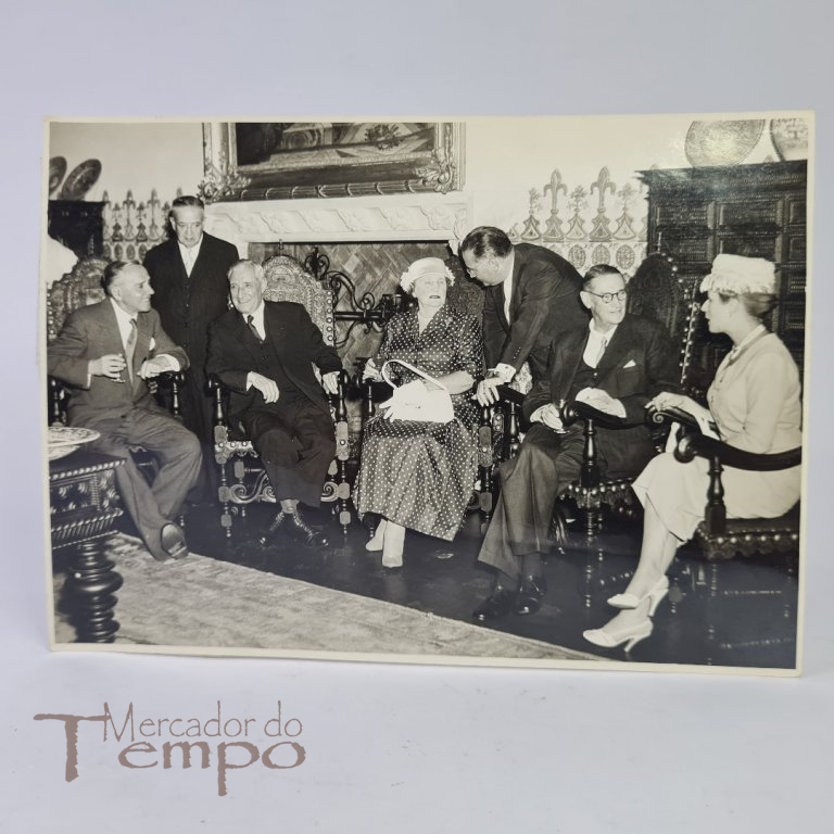 Fotografia original Salazar em almoço oferecido em Sintra ao Governador da África do Sul