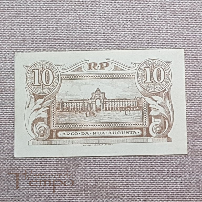 Nota / Cédula Portugal Dez 10 Centavos 1917