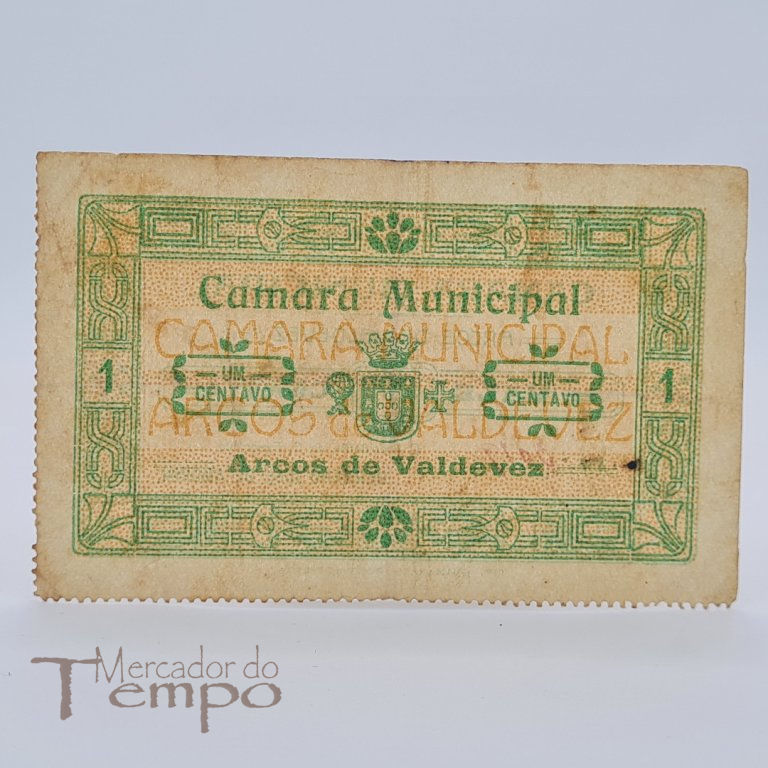 Cédula 1 centavo Câmara Municipal de Arcos de Valdevez