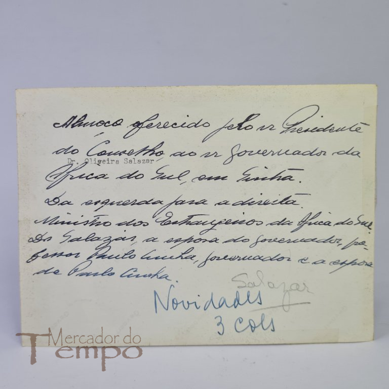 Fotografia original Salazar com o Governador da África do Sul