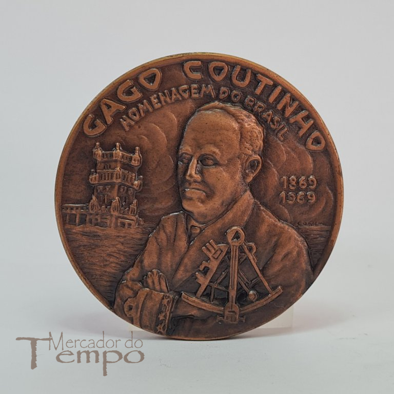 Medalha Cobre Centenário Nascimento Gago Coutinho