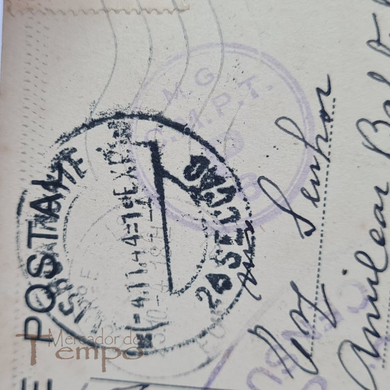 Postal Paquete Angola C.N.N. Circulado datado 1944 carimbo Censura