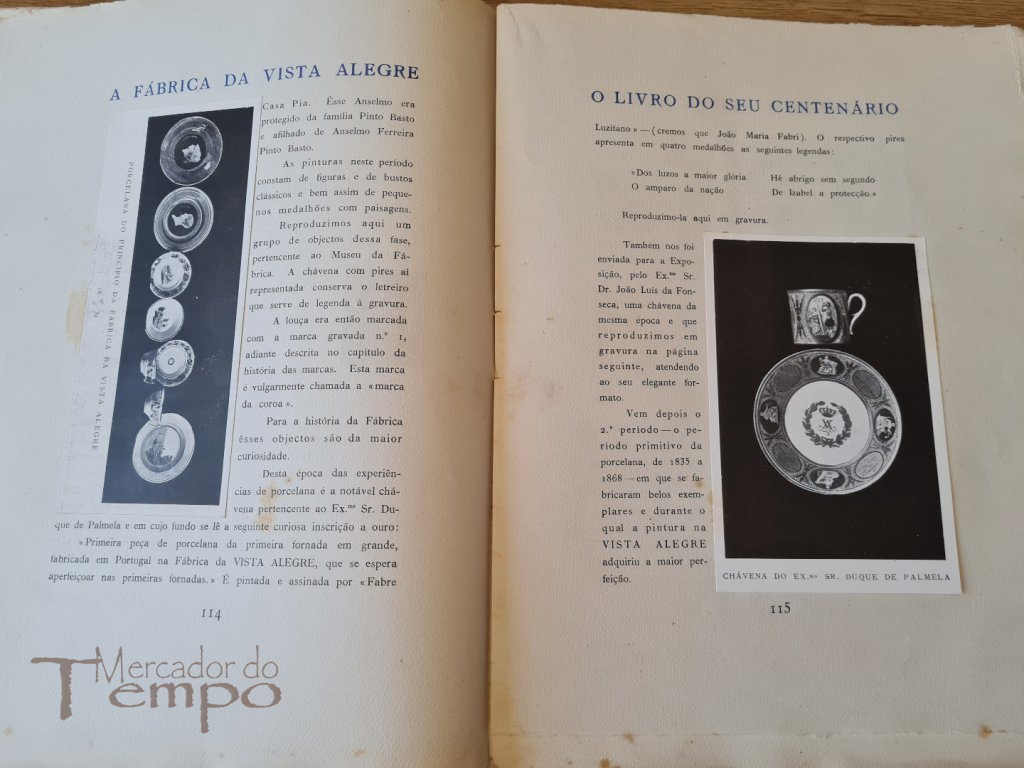 3 livros Centenário Fábrica da Vista Alegre (1824-1924) Ed.Esp.200 ex.