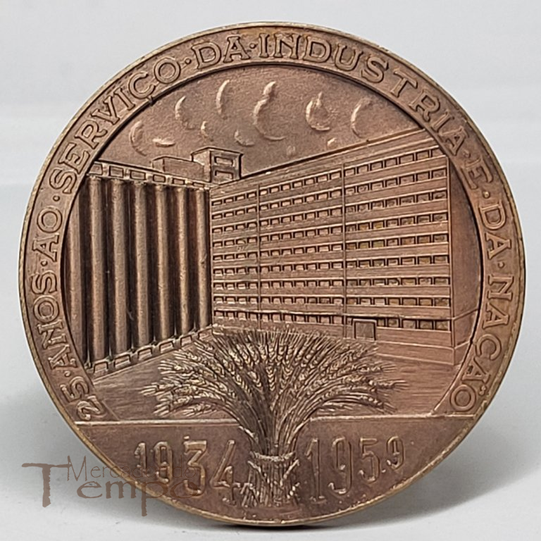 Medalha em cobre Federação Nacional dos Industriais de Moagem, 25 anos