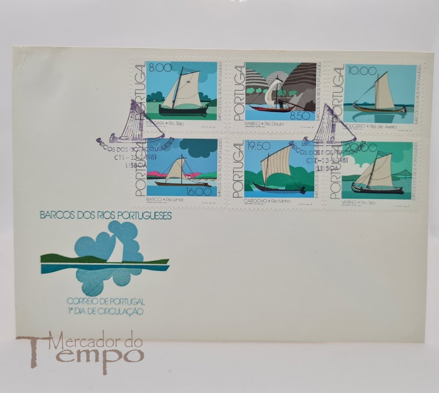 2 Envelopes 1º dia de circulação Barcos da Costa e Rios Portugueses