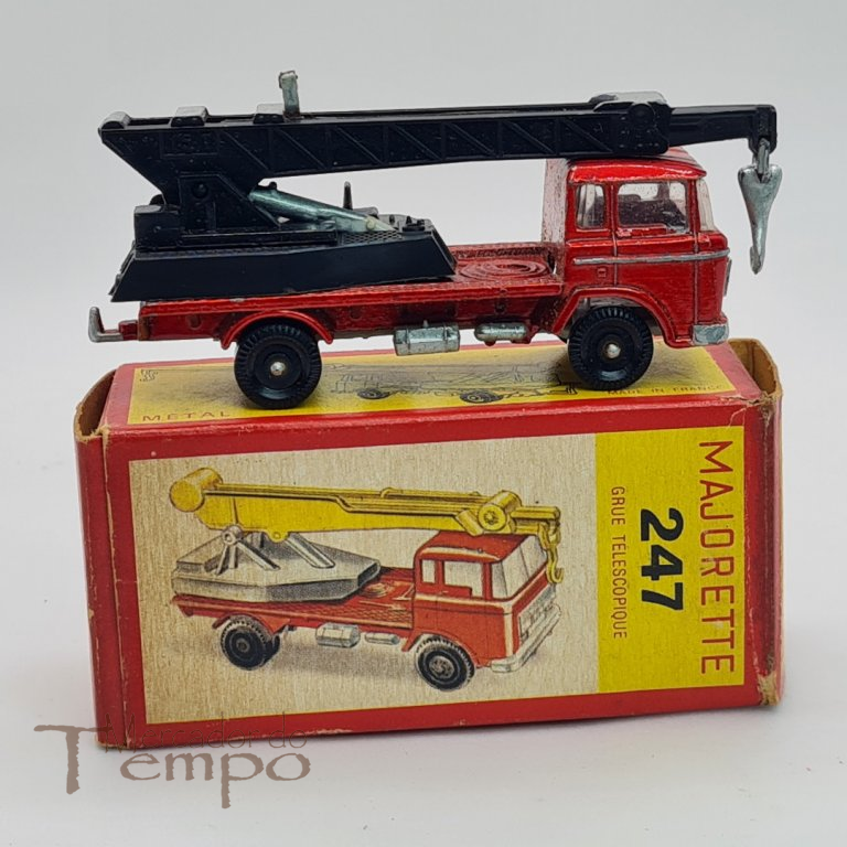 Miniatura de carro Majorette Camião Grua Telescópica #247 com caixa original.