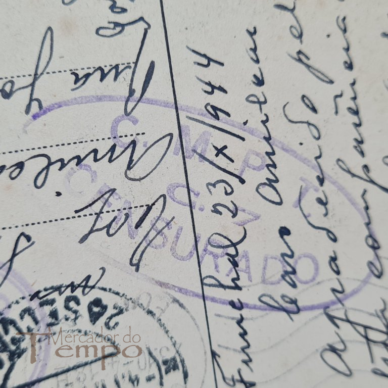 Postal Paquete Angola C.N.N. Circulado datado 1944 carimbo Censura