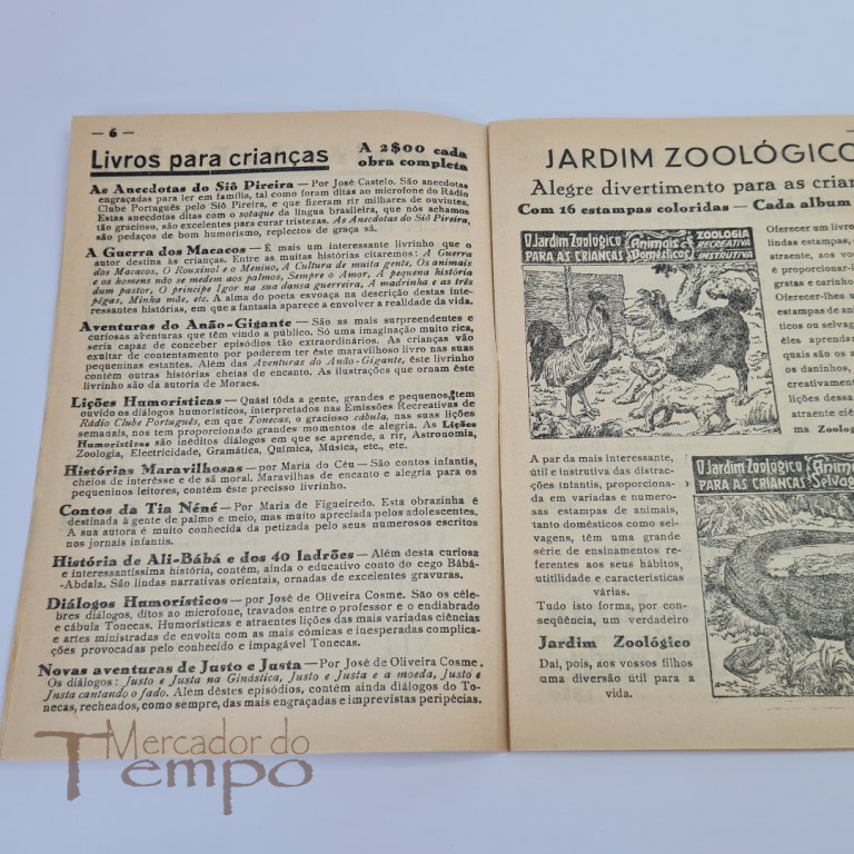 Catálogo de stand com livos para venda Feira do Livro de 1944