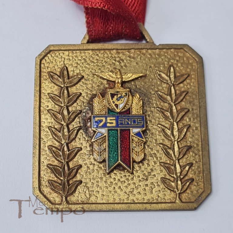 Medalha em bronze, com simbolo esmaltado dos 75 anos do Benfica, prova de Tiro com Arco, 1978